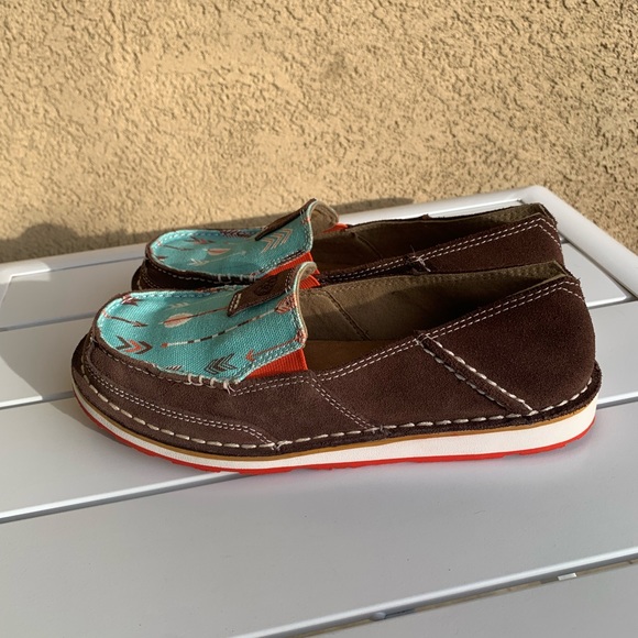 Ariat brown suede and canvas shoes Southwest size 7.5B - Picture 4 of 16